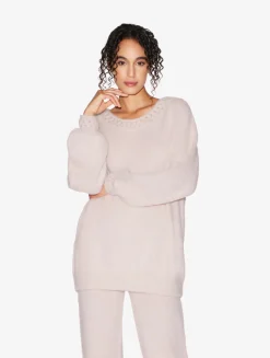 Alpaca Blend Sweater In Powder Pink
