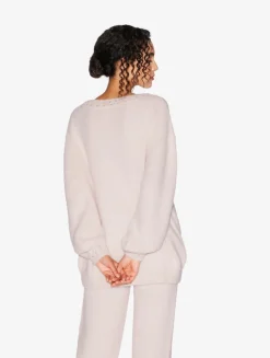 Alpaca Blend Sweater In Powder Pink