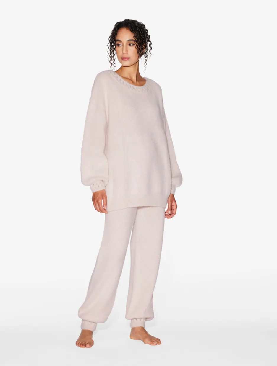 Alpaca Blend Sweater In Powder Pink