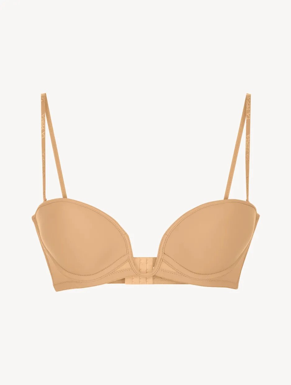 Amaretto-coloured Underwired Padded Bandeau U-bra