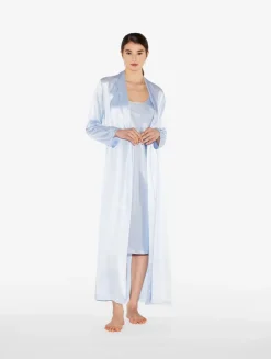 Azure Silk Long Robe