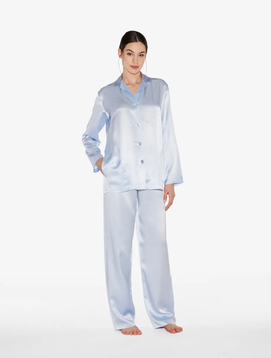 Azure Silk Pajama Set