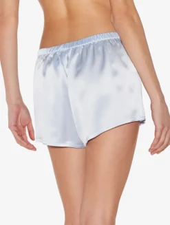 Azure Silk Pajama Shorts