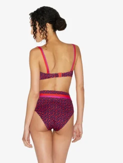 Bandeau Bikini Top In Red And Blue