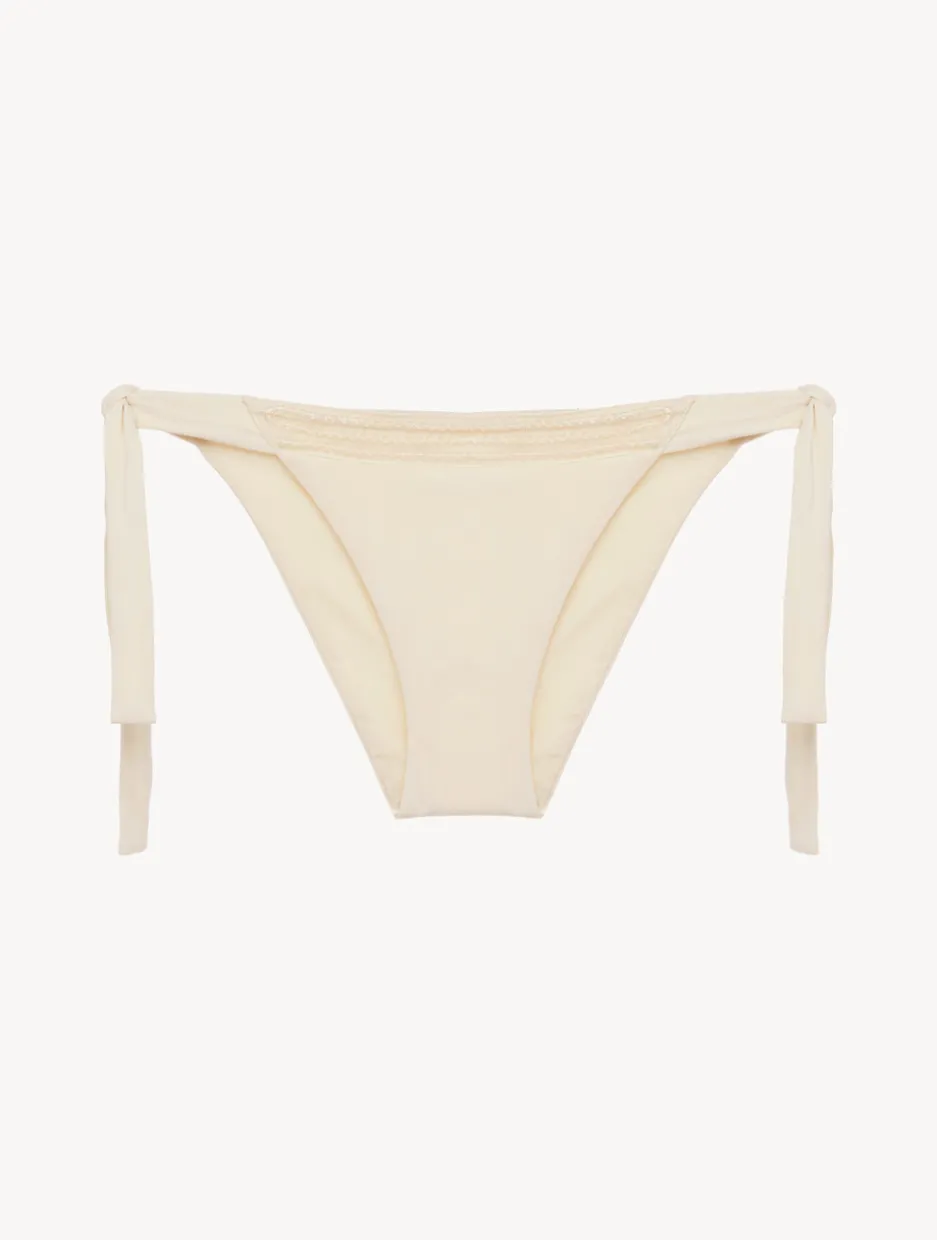 Bikini Brief In Champagne With Beading