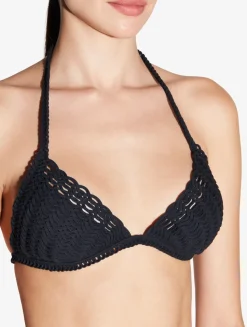 Bikini Top In Black With Soutache