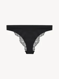 Black Brazilian Brief With Chantilly Lace