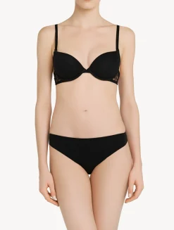Black Brazilian Brief With Chantilly Lace