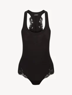 Black Cotton Bodysuit
