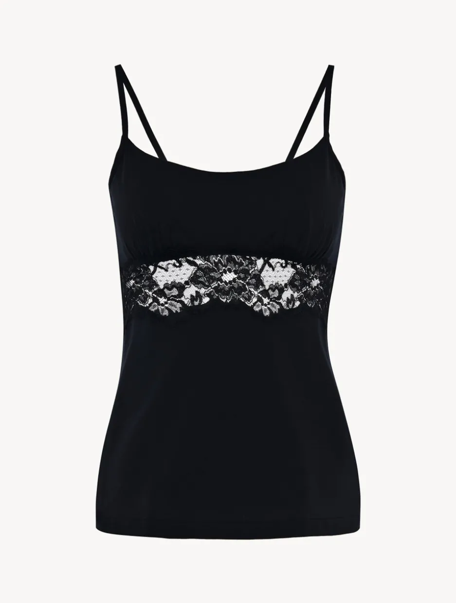 Black Cotton Camisole