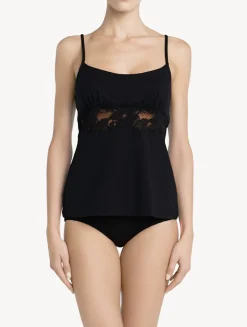Black Cotton Camisole