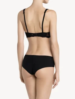 Black Cotton Hipster Briefs