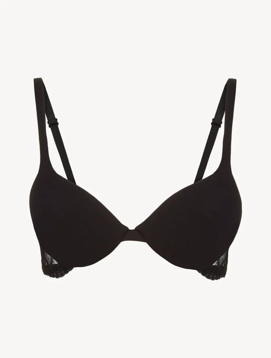 Black Cotton Push-up Bra