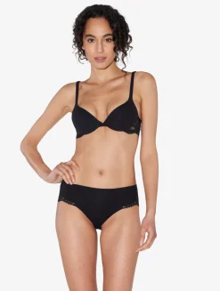 Black Cotton Push-up Bra