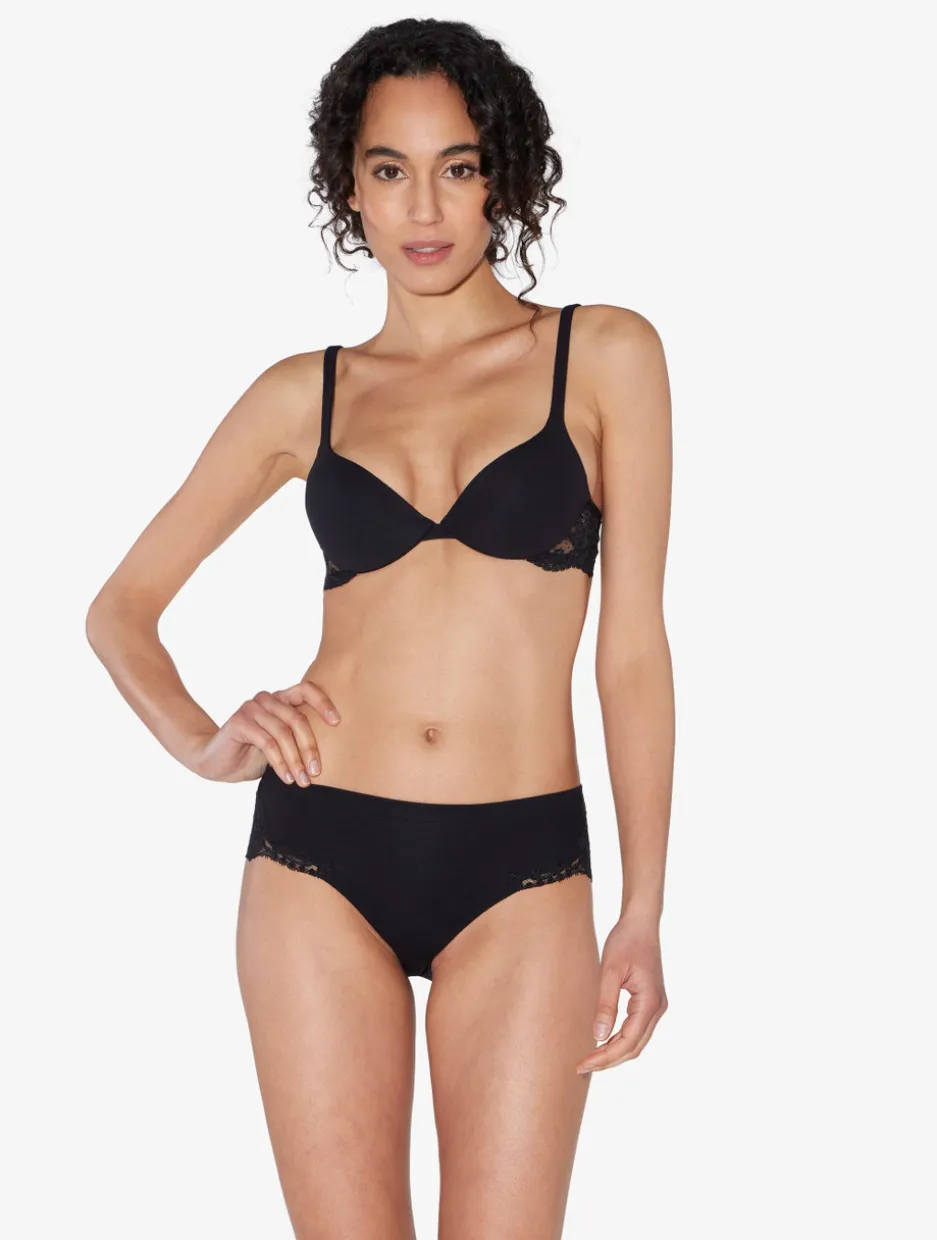 Black Cotton Push-up Bra