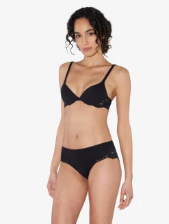 Black Cotton Push-up Bra