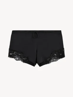 Black Cotton Sleep Shorts