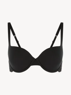 Black Cotton T-shirt Bra