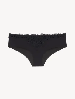 Black Hipster Briefs With Macramé