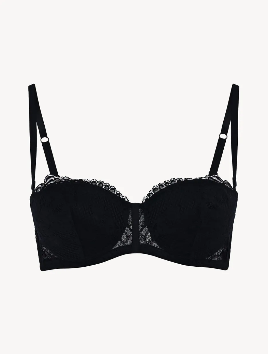 Black Lace Bandeau Bra