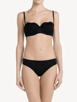 Black Lace Bandeau Bra