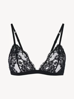 Black Lace Triangle Bra