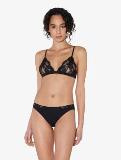 Black Lace Triangle Bra