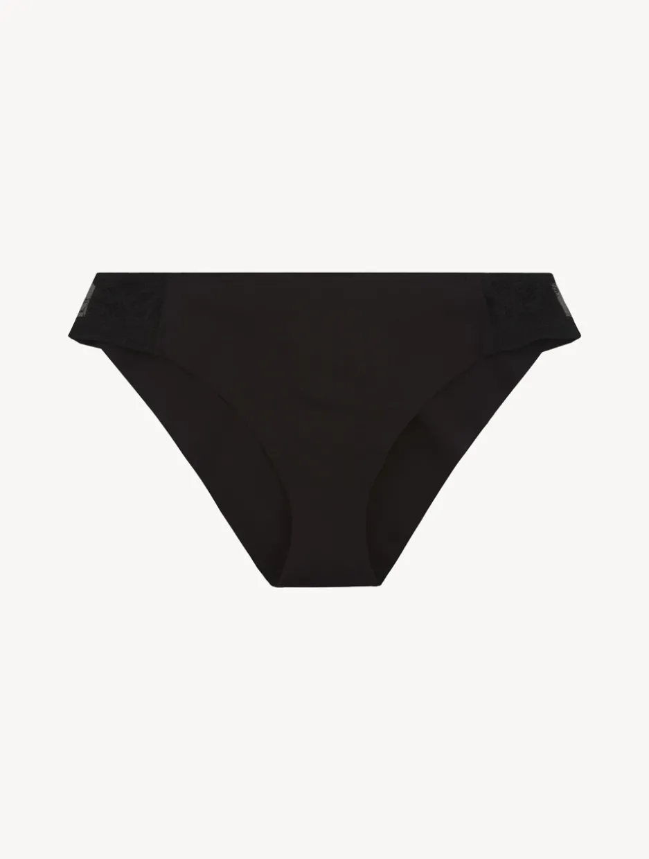 Black Mid Rise Briefs