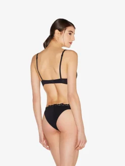 Black Push-up Bra With Macramé