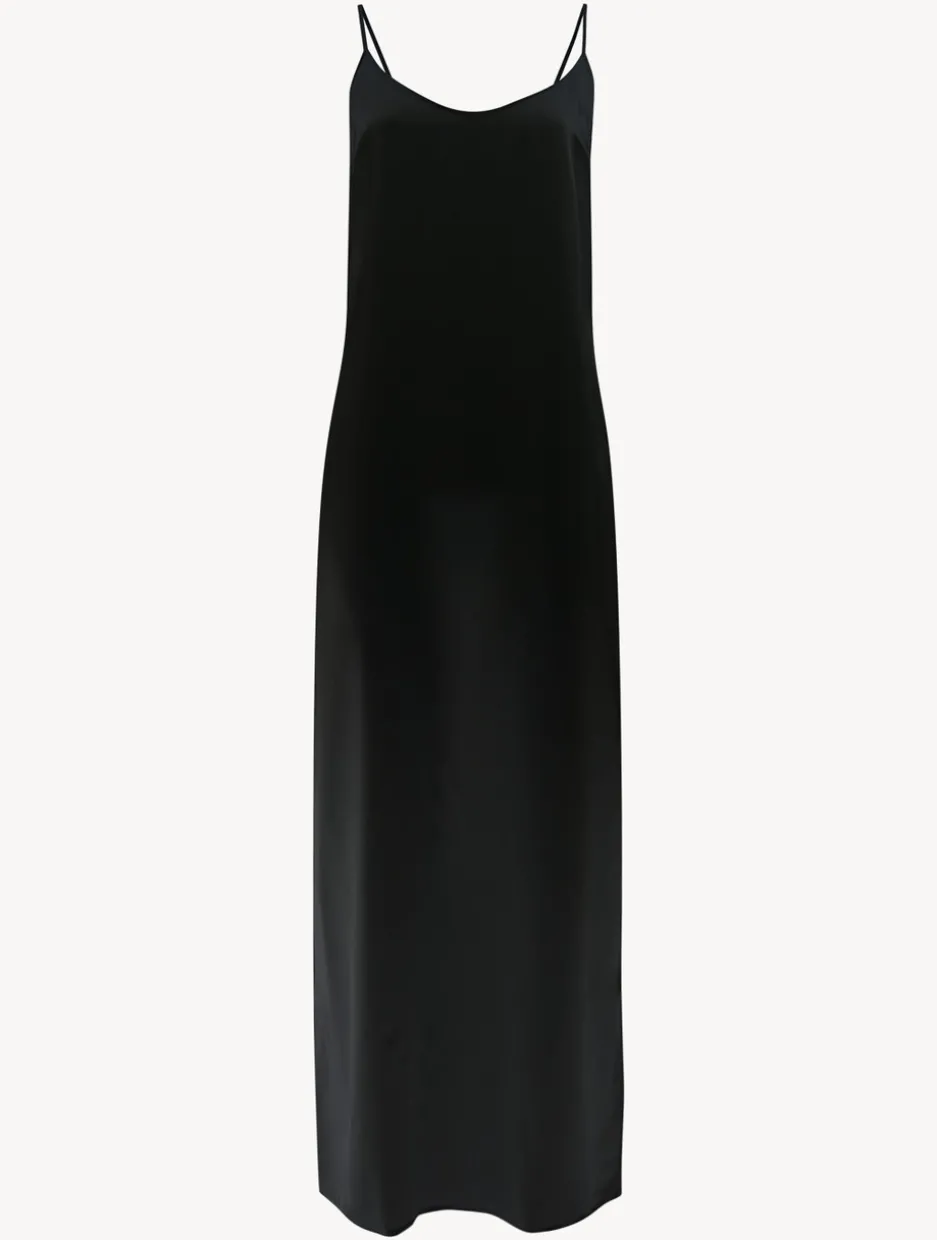 Black Silk Long Slip