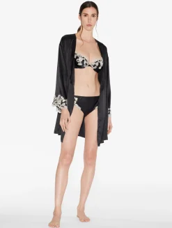 Black Silk Medium Briefs With Frastaglio