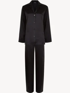 Black Silk Pajama Set