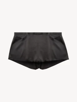 Black Silk Pajama Shorts