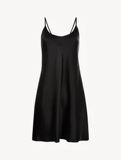 Black Silk Short Slip