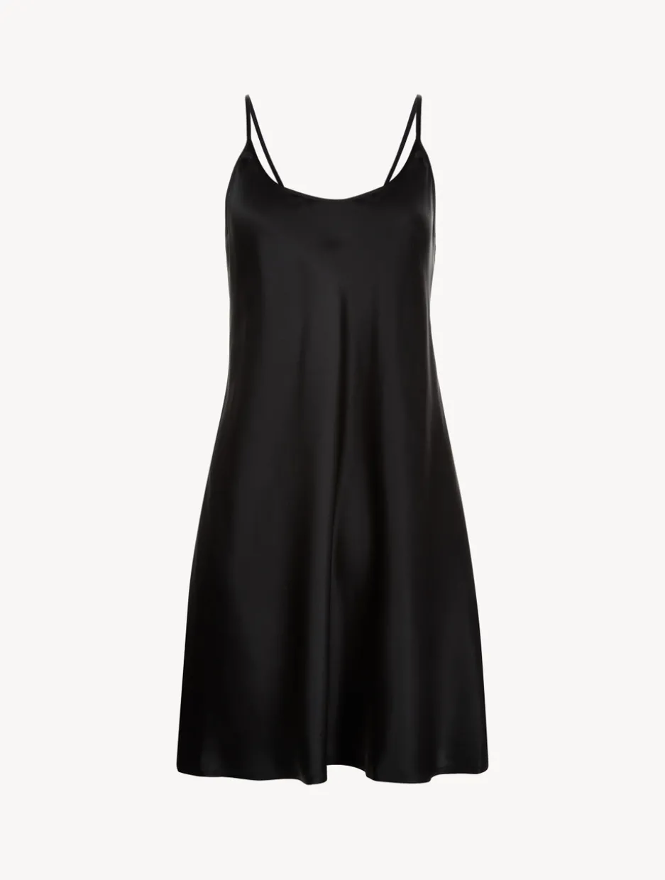 Black Silk Short Slip