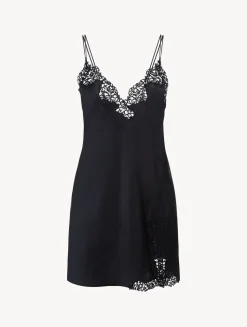 Black Slip With Macramé