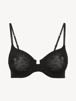 Black Underwired Bra In Nylon