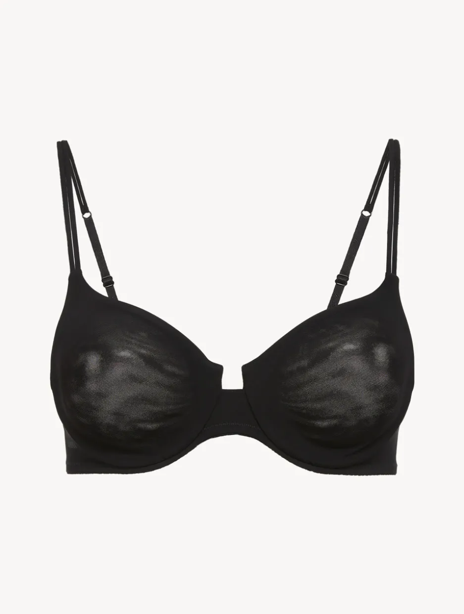Black Underwired Bra In Nylon