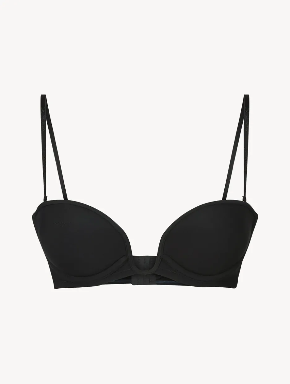 Black Underwired Padded Bandeau U-bra