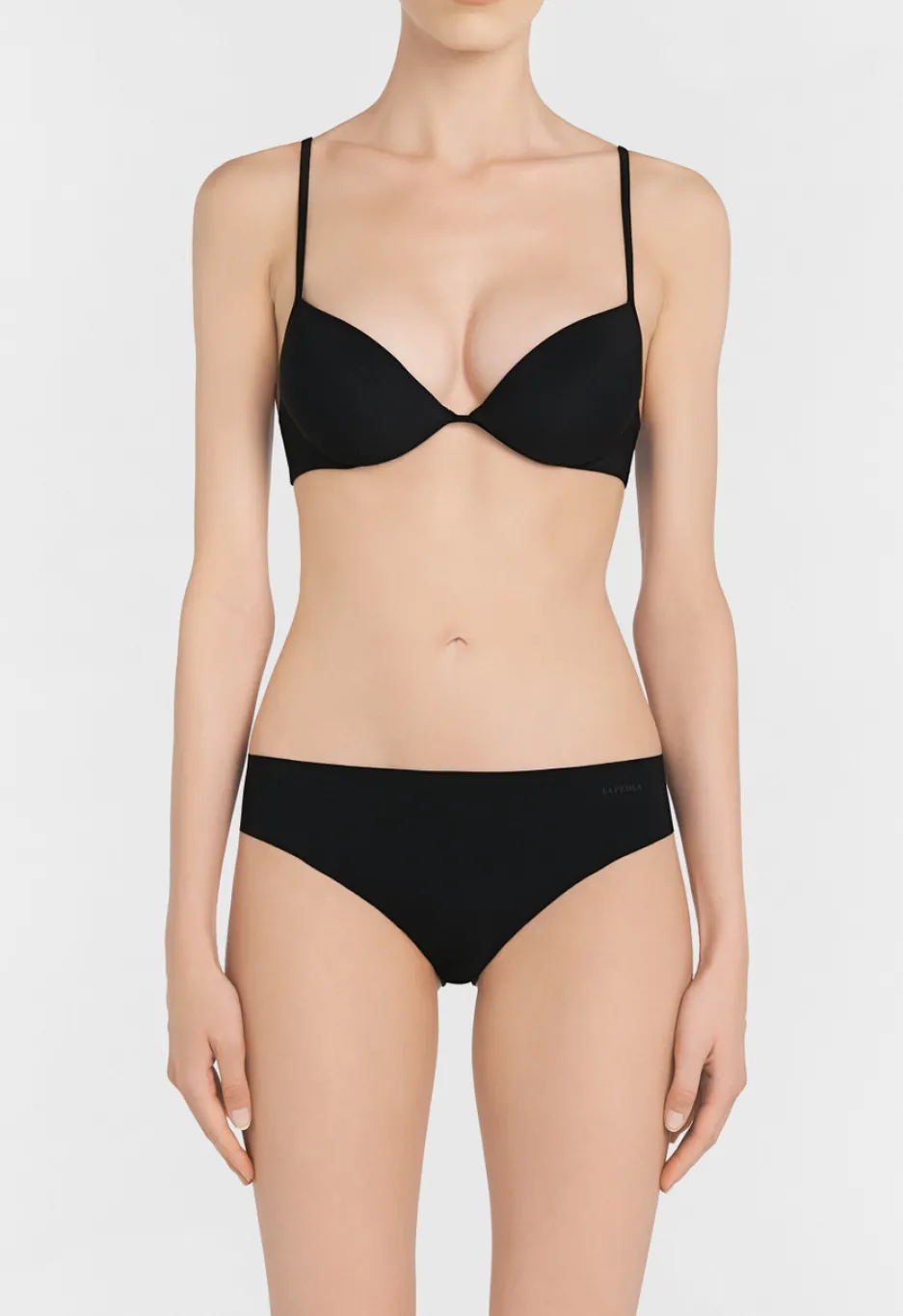 Black Underwired Padded Push-up Bra
