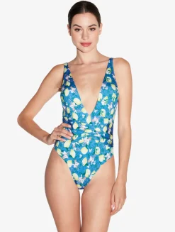 Blue Printed Swimsuit