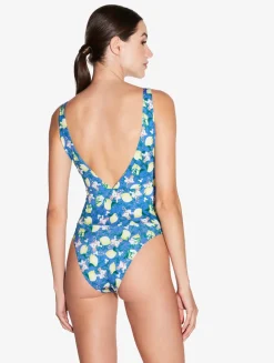Blue Printed Swimsuit