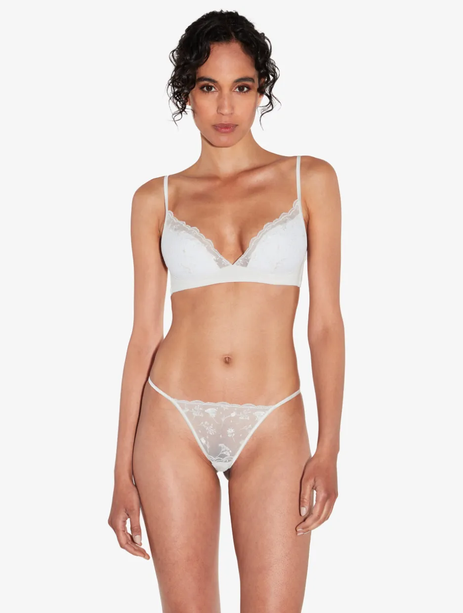 Bralette In Lys With Embroidered Tulle