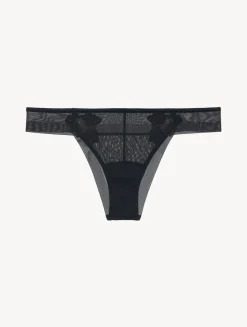 Brazilian Briefs In Black Stretch Tulle