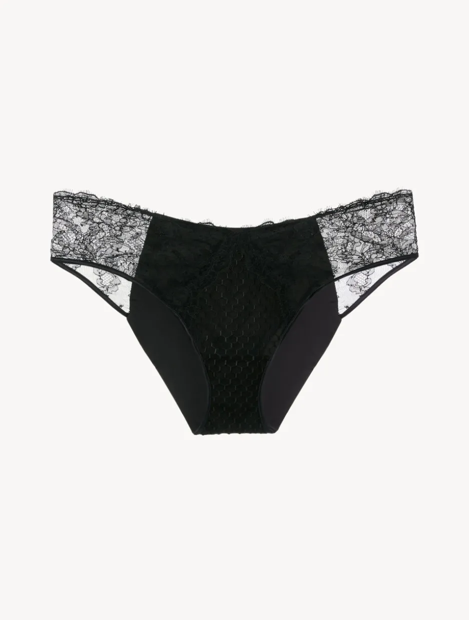 Brief With Leavers Lace