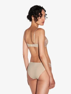 Briefs In Halo And Ivory Nude With Embroidered Tulle