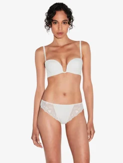 Briefs In Lys With Embroidered Tulle