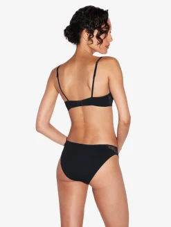 Briefs In Onyx With Embroidered Tulle
