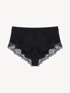 Cashmere Blend Ribbed Sleep Shorts In Onyx With Frastaglio