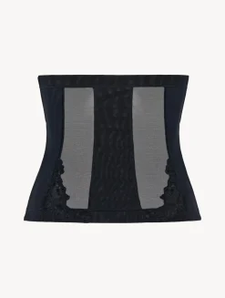 Corset In Black Stretch Tulle